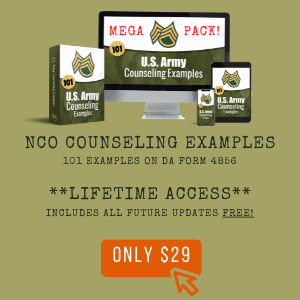 army counseling examples